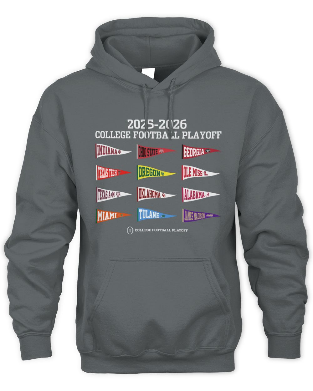 College Football Playoff 2025-26 12 Team Pennant Hoodie Sweatshirt