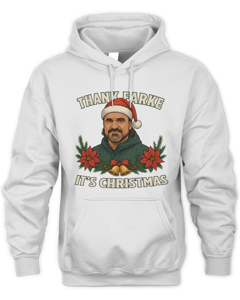 Thank Farke It's Christmas Leeds Utd Hoodie White