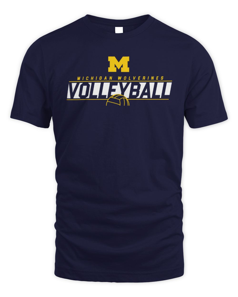 Michigan Volleyball Charge T-Shirt Navy