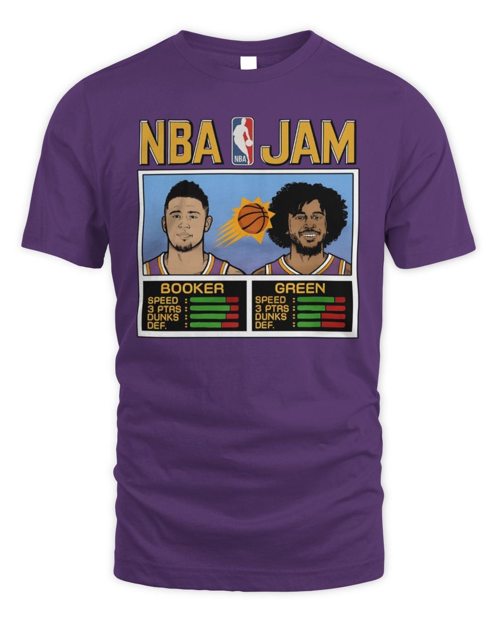 NBA Jam Suns Booker And Green Tee Shirt