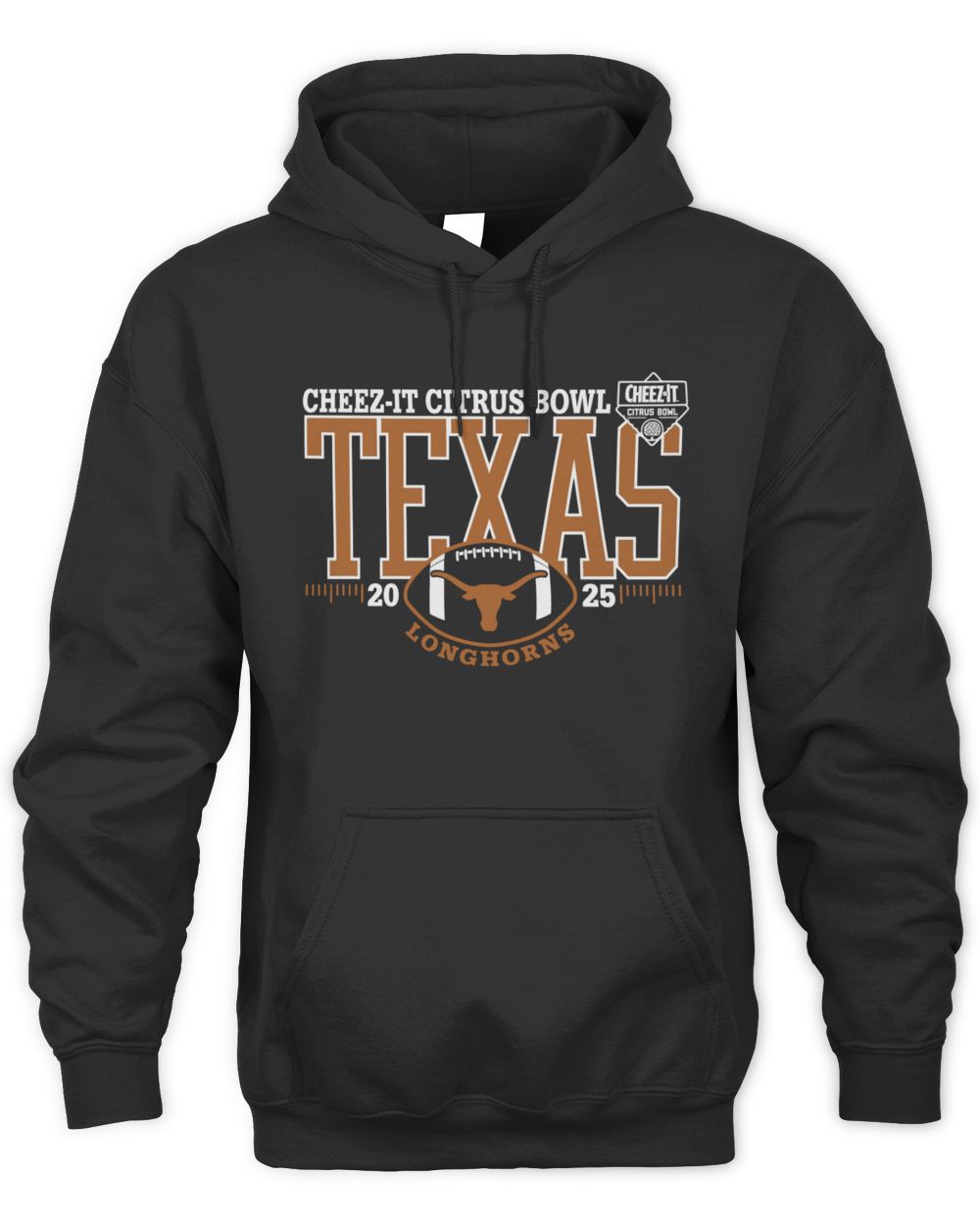 Blue 84 Texas Longhorns Black 2025 Citrus Bowl Hoodie Sweatshirt