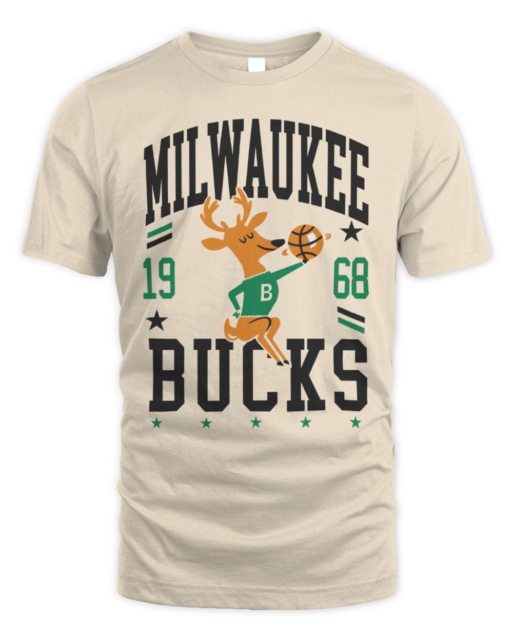 Milwaukee Bucks 1968-1992 Hardwood Classics Chrome White T-Shirt