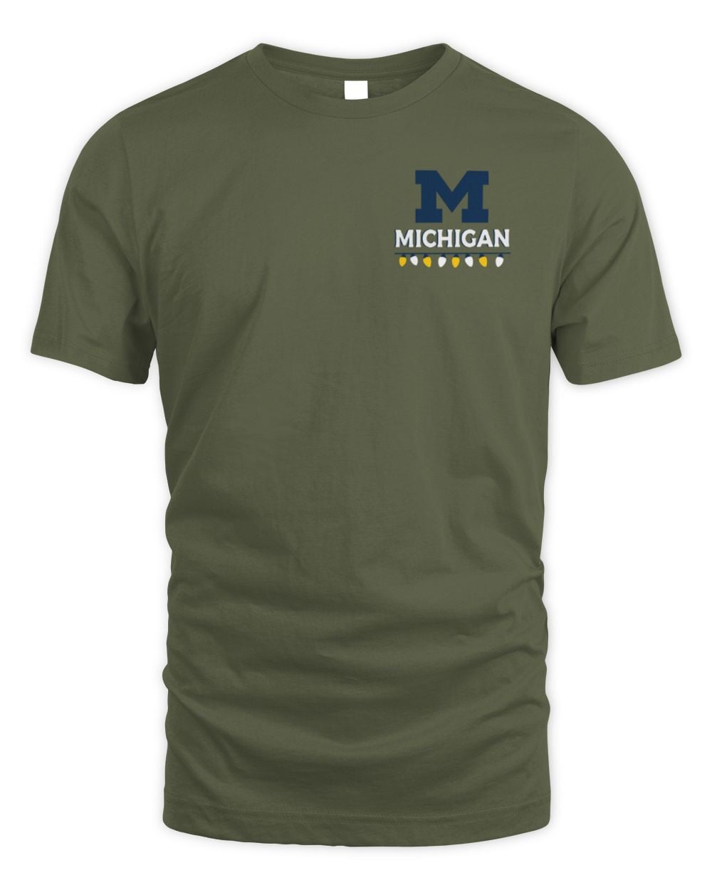 Men's Michigan Wolverines Merry Christmas Tree T-Shirt
