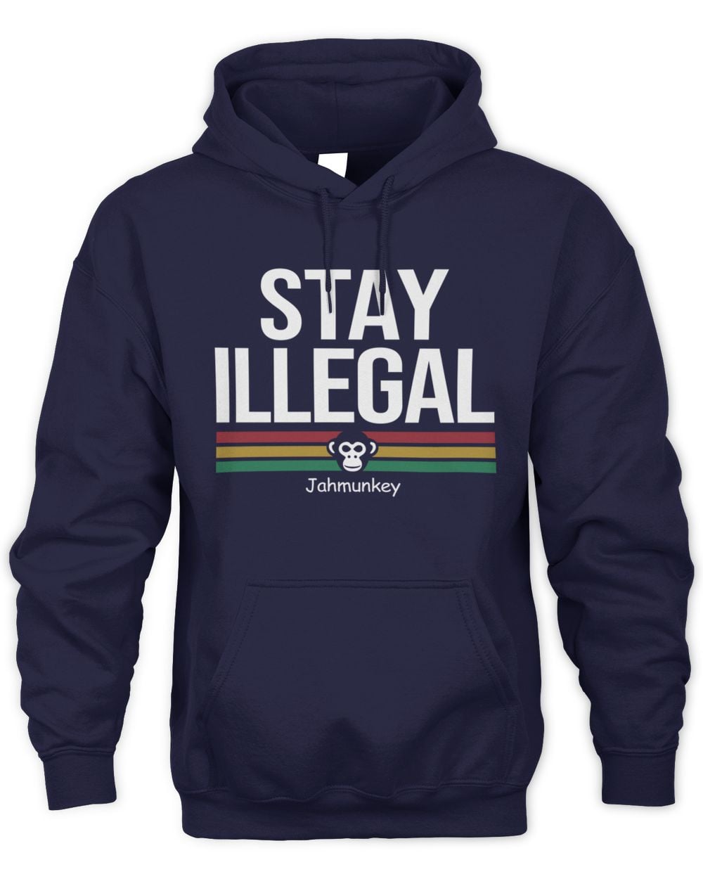 Jahmunkey Merch Jahmunkey Stay Illegal Hoodie Navy
