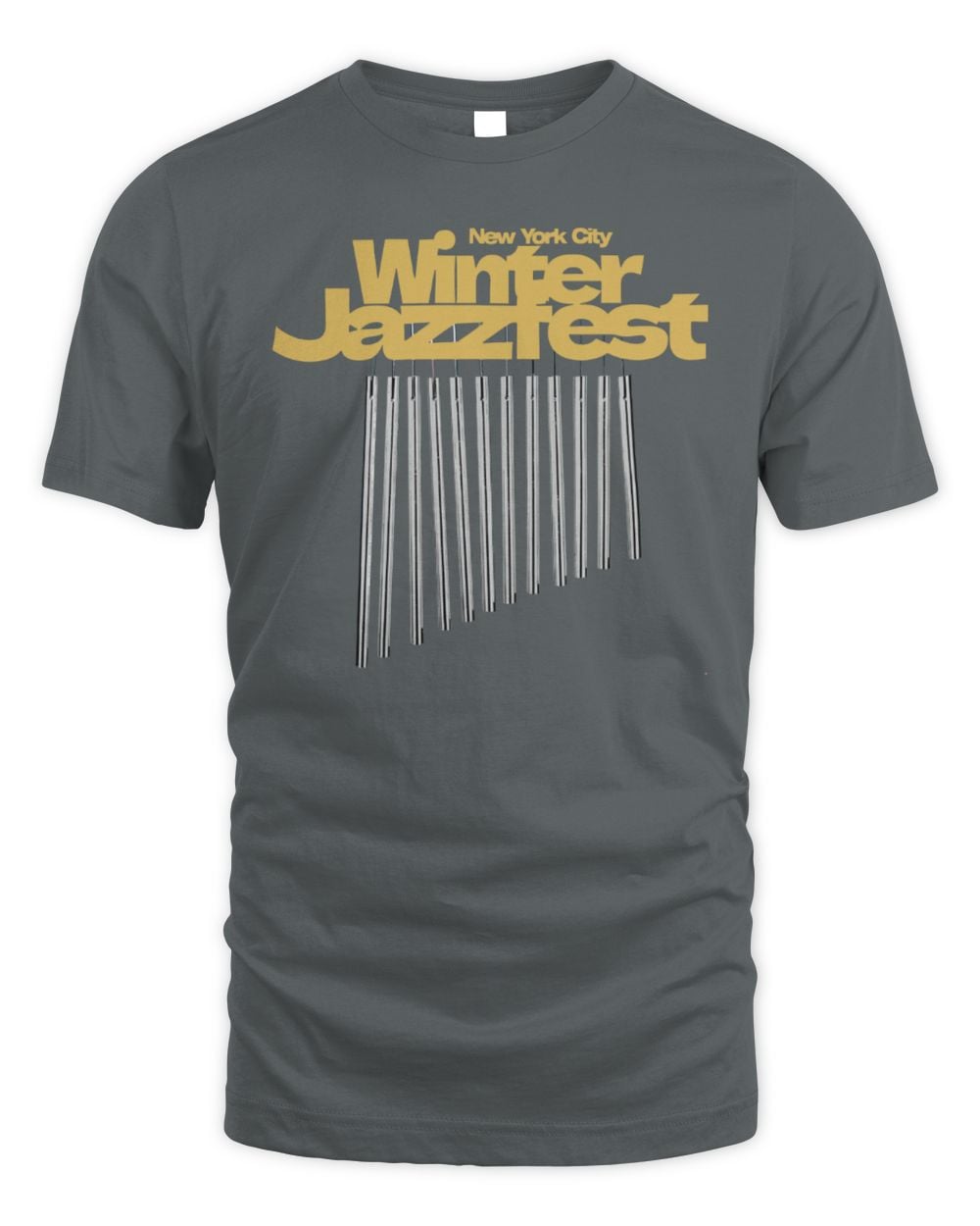 New York City Winter Jazzfest Gold And Silver Chimes T-Shirt