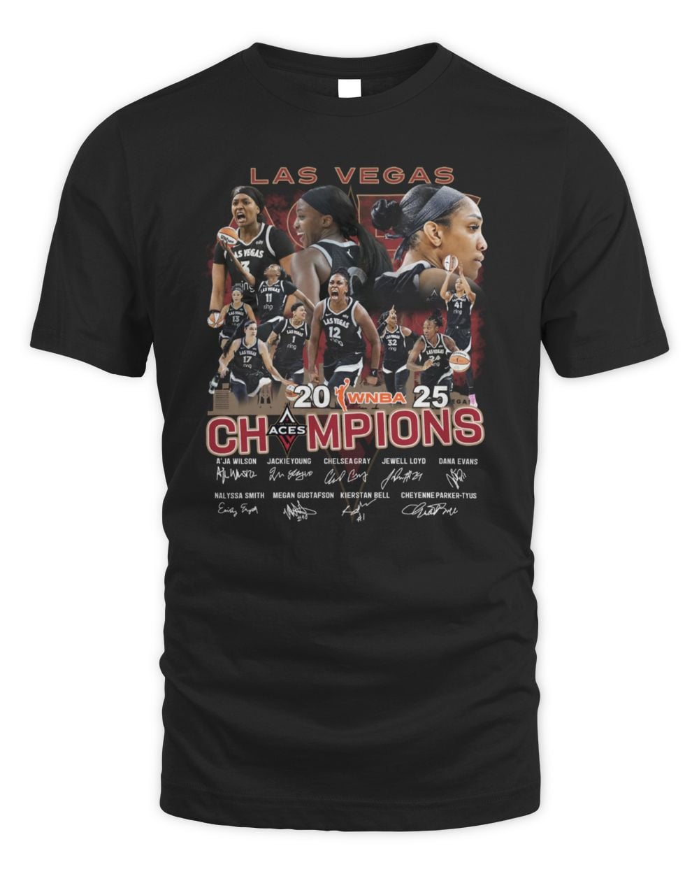 Las Vegas Aces 2025 WNBA Champions All Stars Celebrating T-Shirt