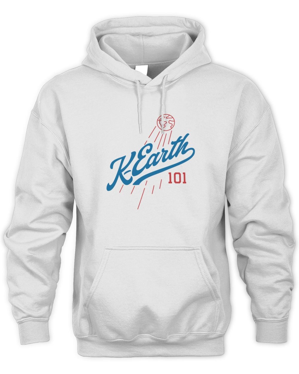 K-Earth 101 Los Angeles Baseball Hoodie White