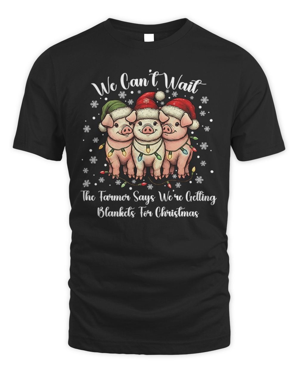 Spoofytees Three Pigs Christmas T Shirt