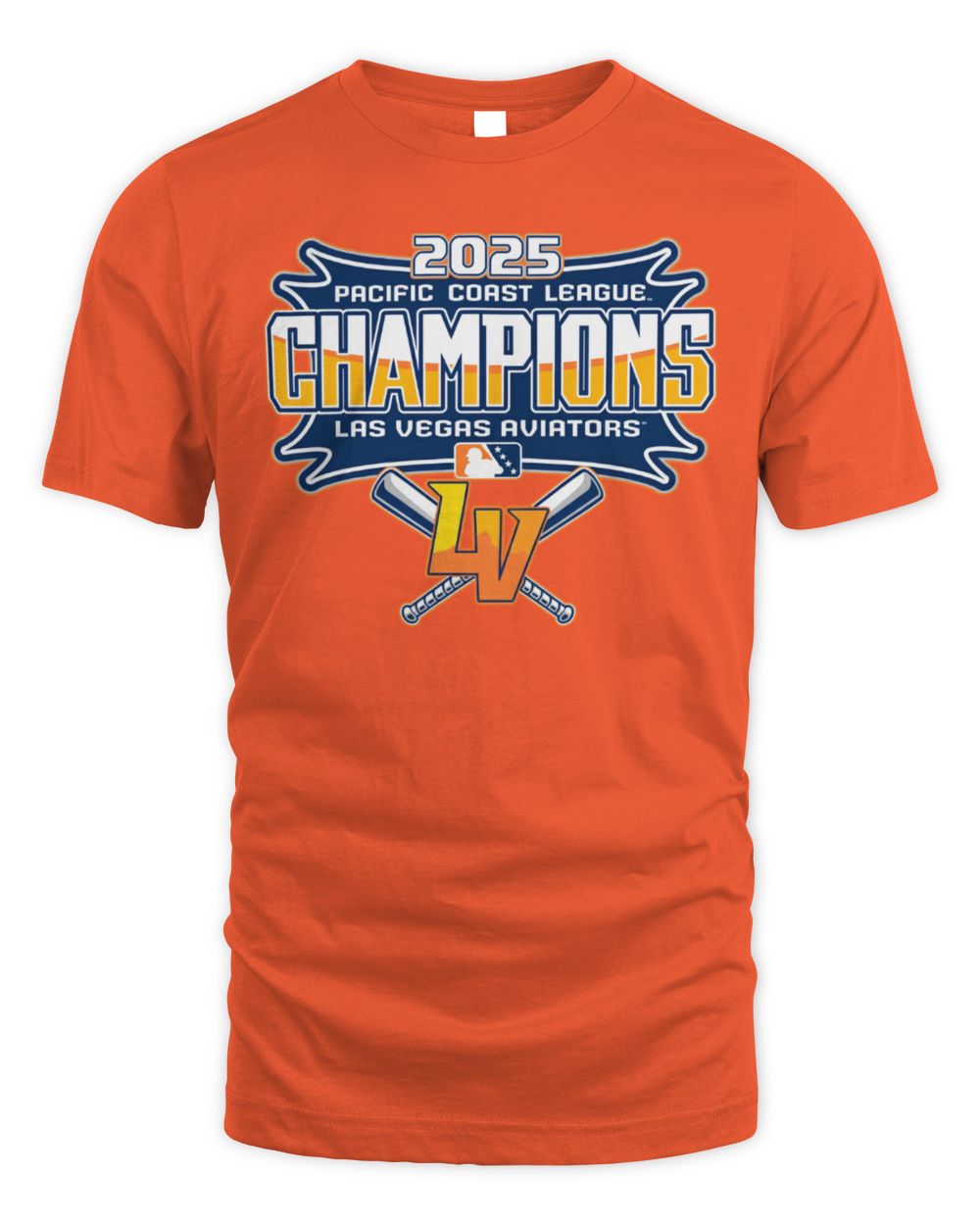 Las Vegas Aviators 2025 Pacific Coast League Champions Orange T-Shirt