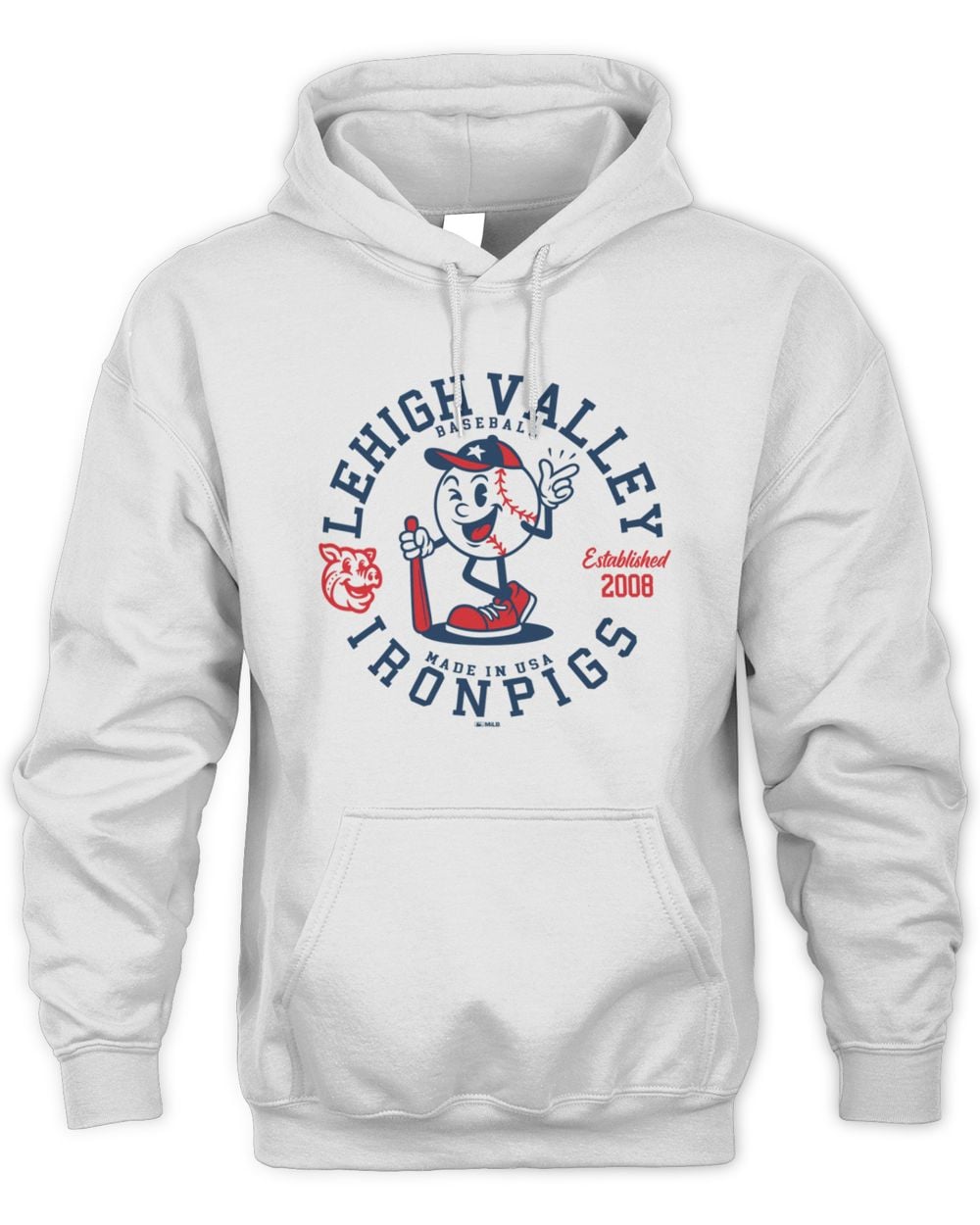 Lehigh Valley IronPigs All American Ball White Hoodie