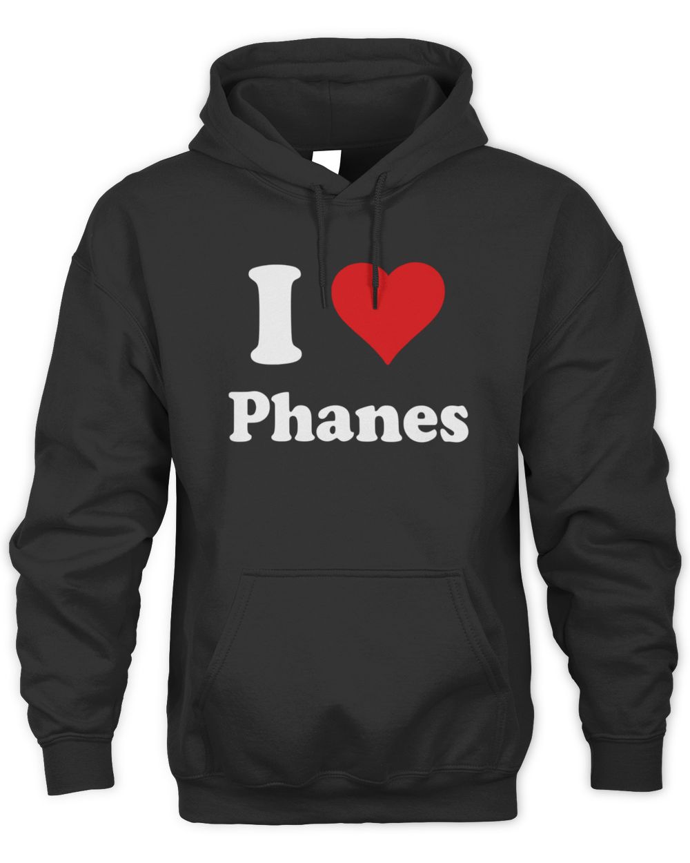 I Love Phanes Black Hoodie