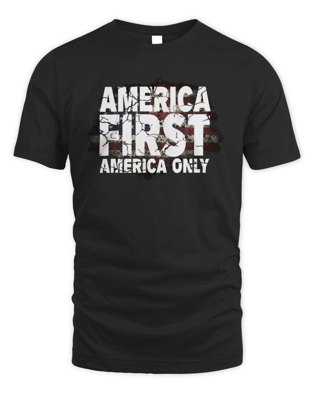 America First Cracked T-Shirt Black
