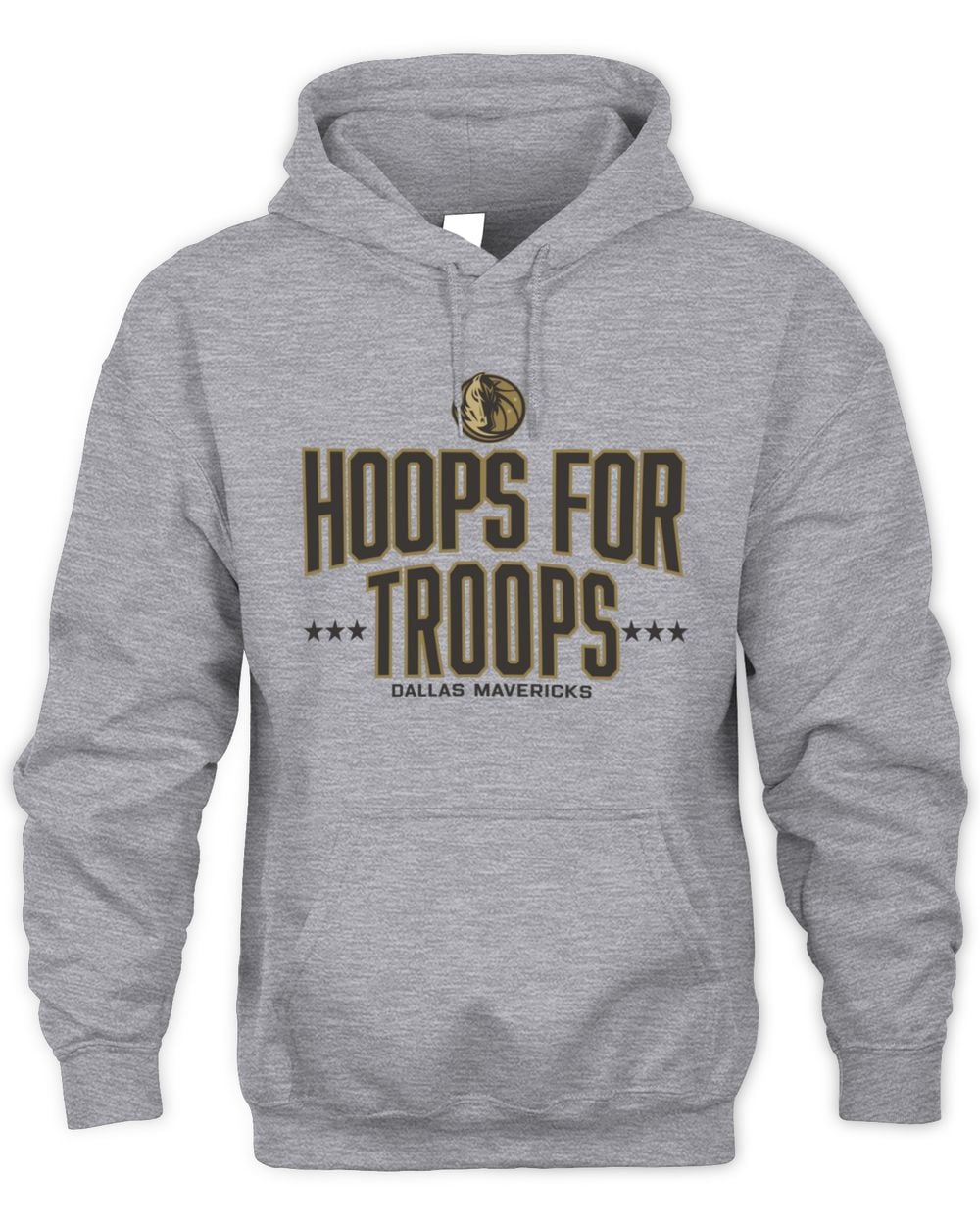 Men's Gray Dallas Mavericks Hoops For Troops Hoodie Sweatshirt