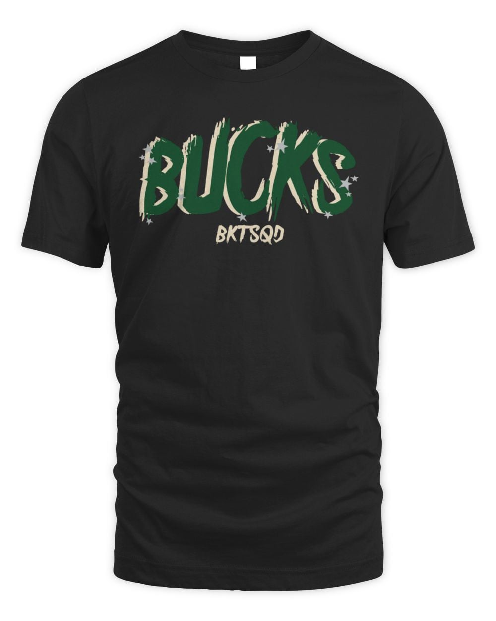 NBA X BKTSQD Milwaukee Bucks Black Tee