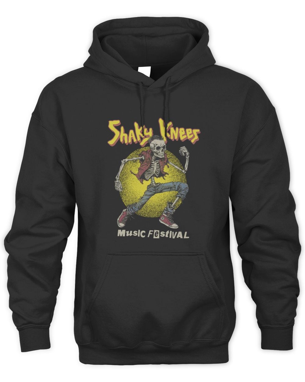 Shaky Knees Merch 2025 Skeleton Punk Lineup Hoodie Sweatshirt
