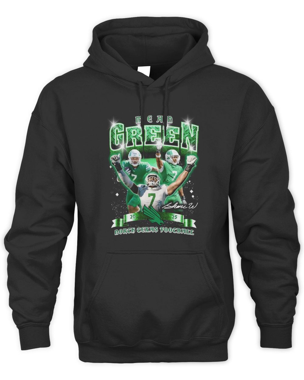 Shane Whitter North Texas Black Retro 90s Hoodie Sweatshirt
