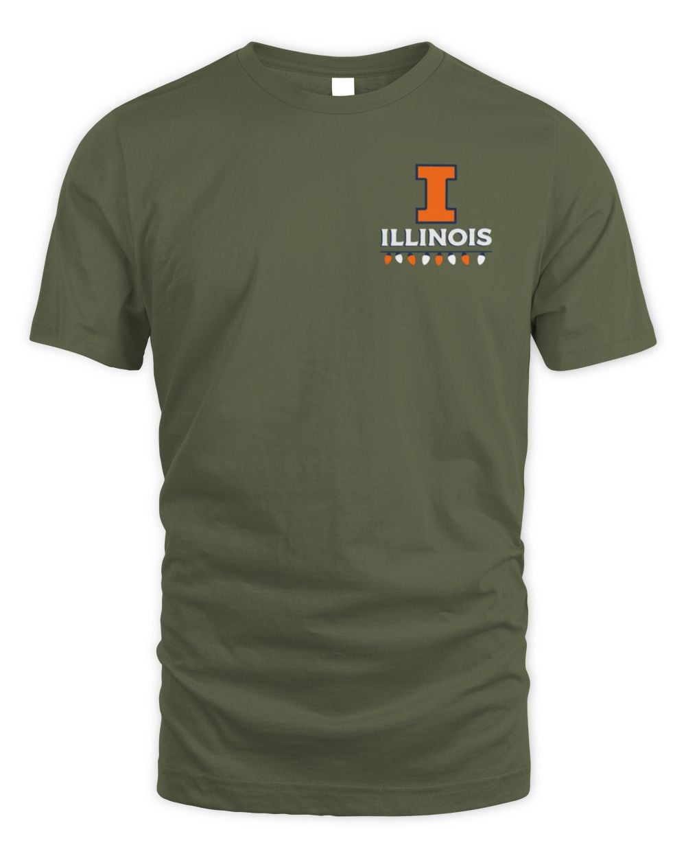 Men's Illinois Fighting Illini Merry Christmas Tree T-Shirt