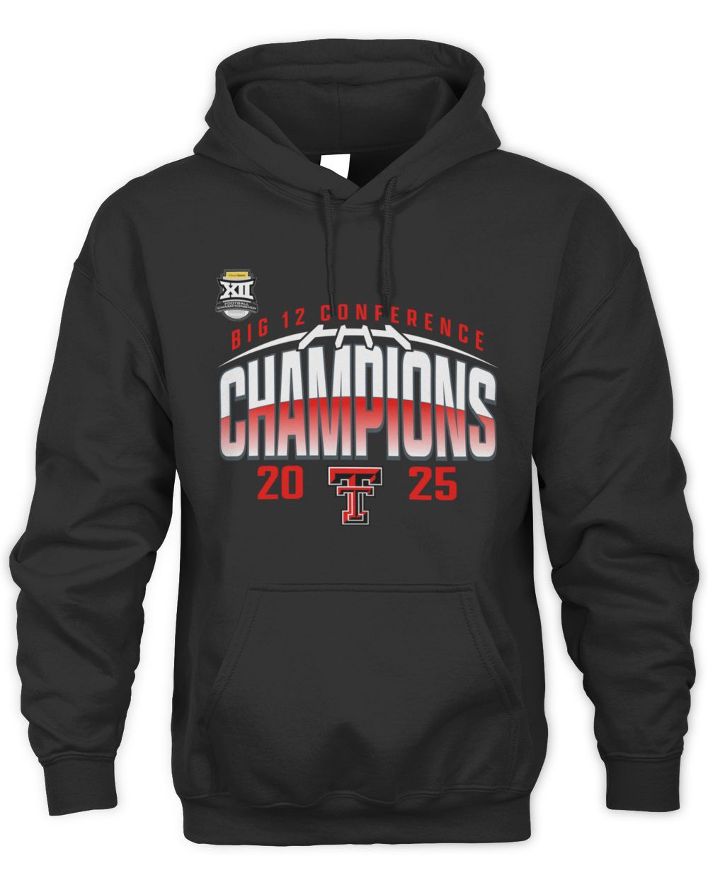Texas Tech Red Raiders 2025 Big 12 Football Champions Endzone Speed Hoodie Sweatshirt