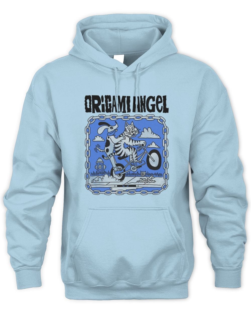 Origami Angel Bike Ride Hoodie Sweatshirt