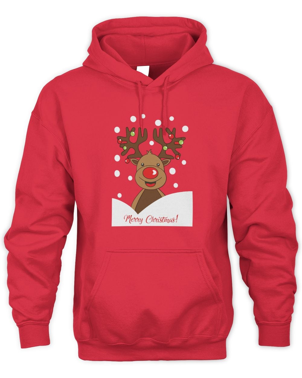 Rudolph Reindeer Red Christmas Hoodie