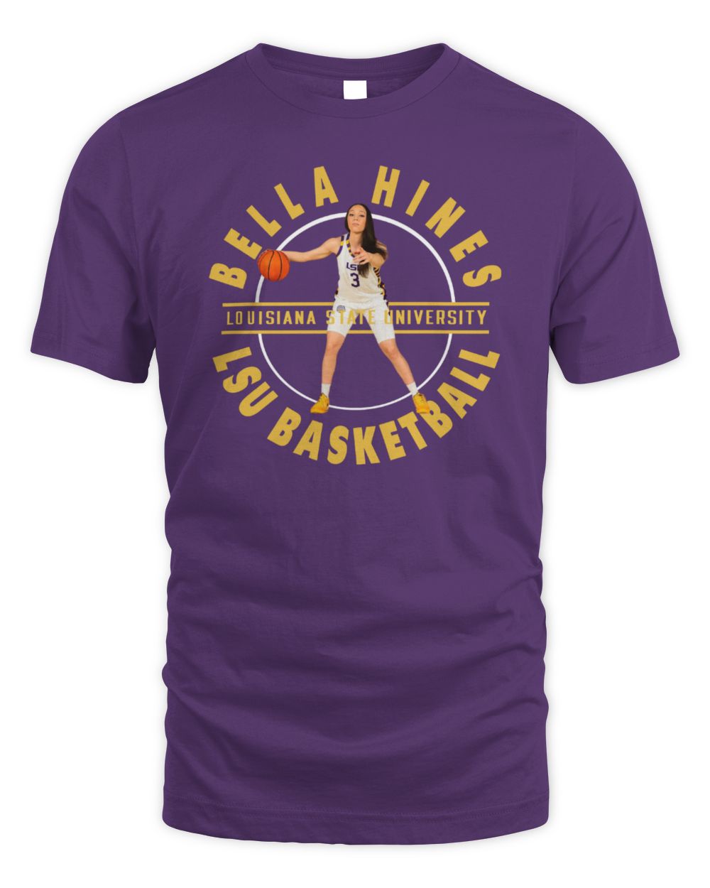 Bella Hines Lsu Purple Illustrated Tee
