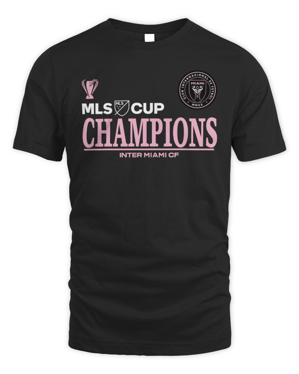 Men's Black Inter Miami CF 2025 MLS Cup Champions Diving Stretch T-Shirt