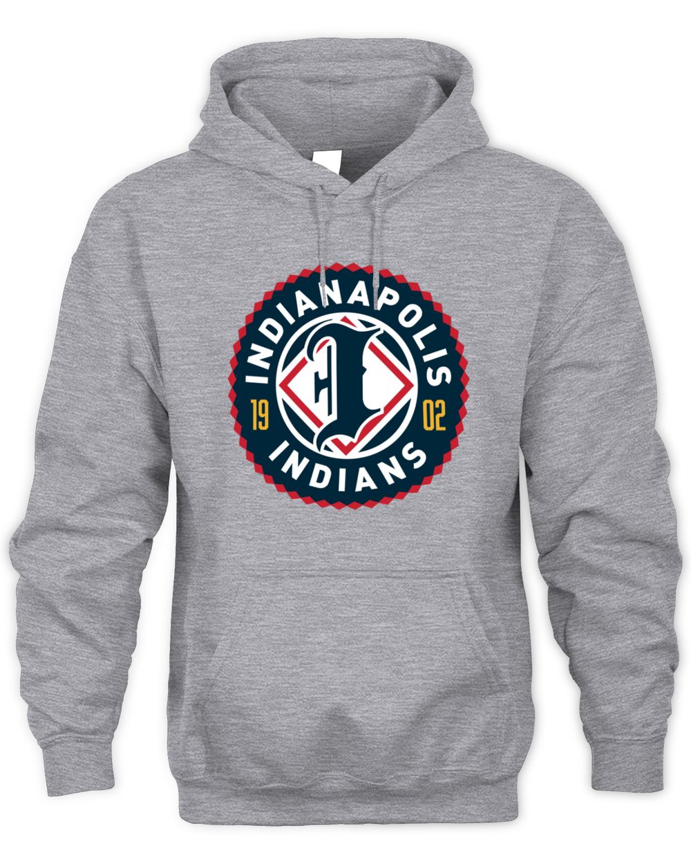 Indianapolis Indians '47 Grey Primary Logo Hoodie Sweatshirt
