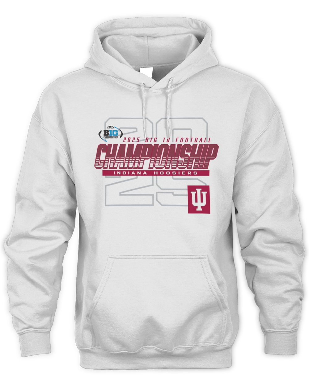 Indiana Hoosiers Big 10 Championship Bound Hoodie White