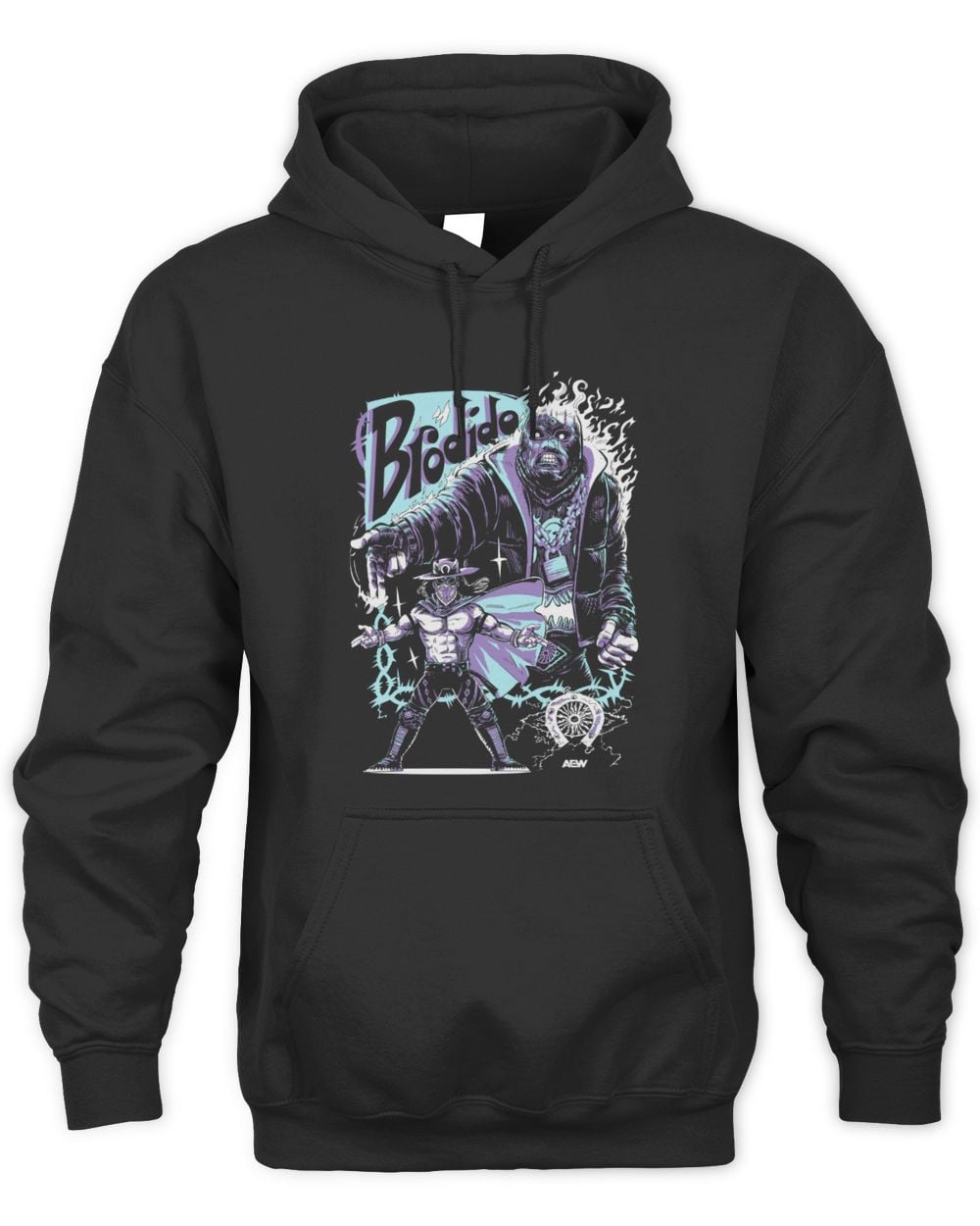 Black AEW Shop Brodido Bad Hombres Hoodie Sweatshirt