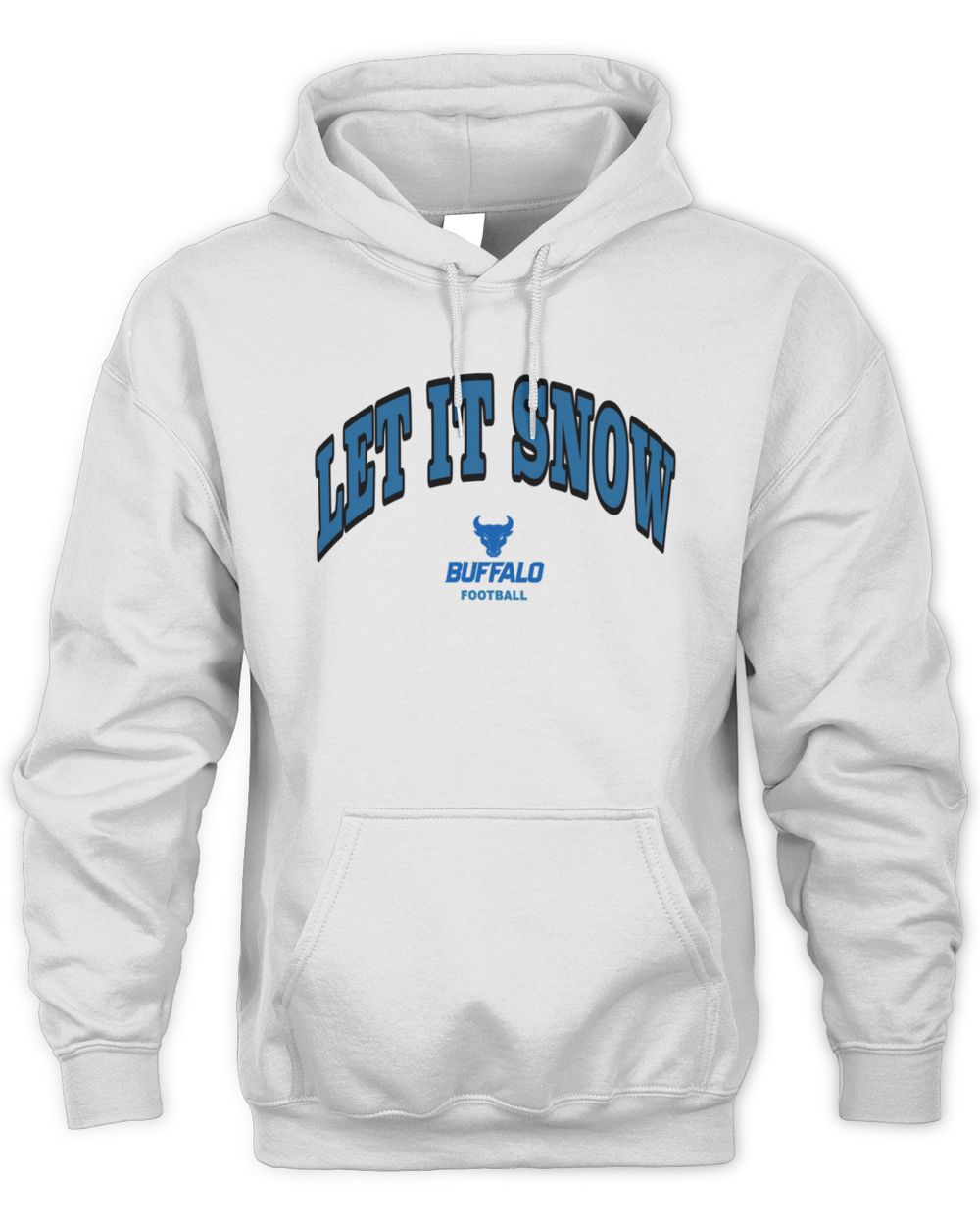 Victor Snow Buffalo White Illustrated Hoodie Sweatshirt