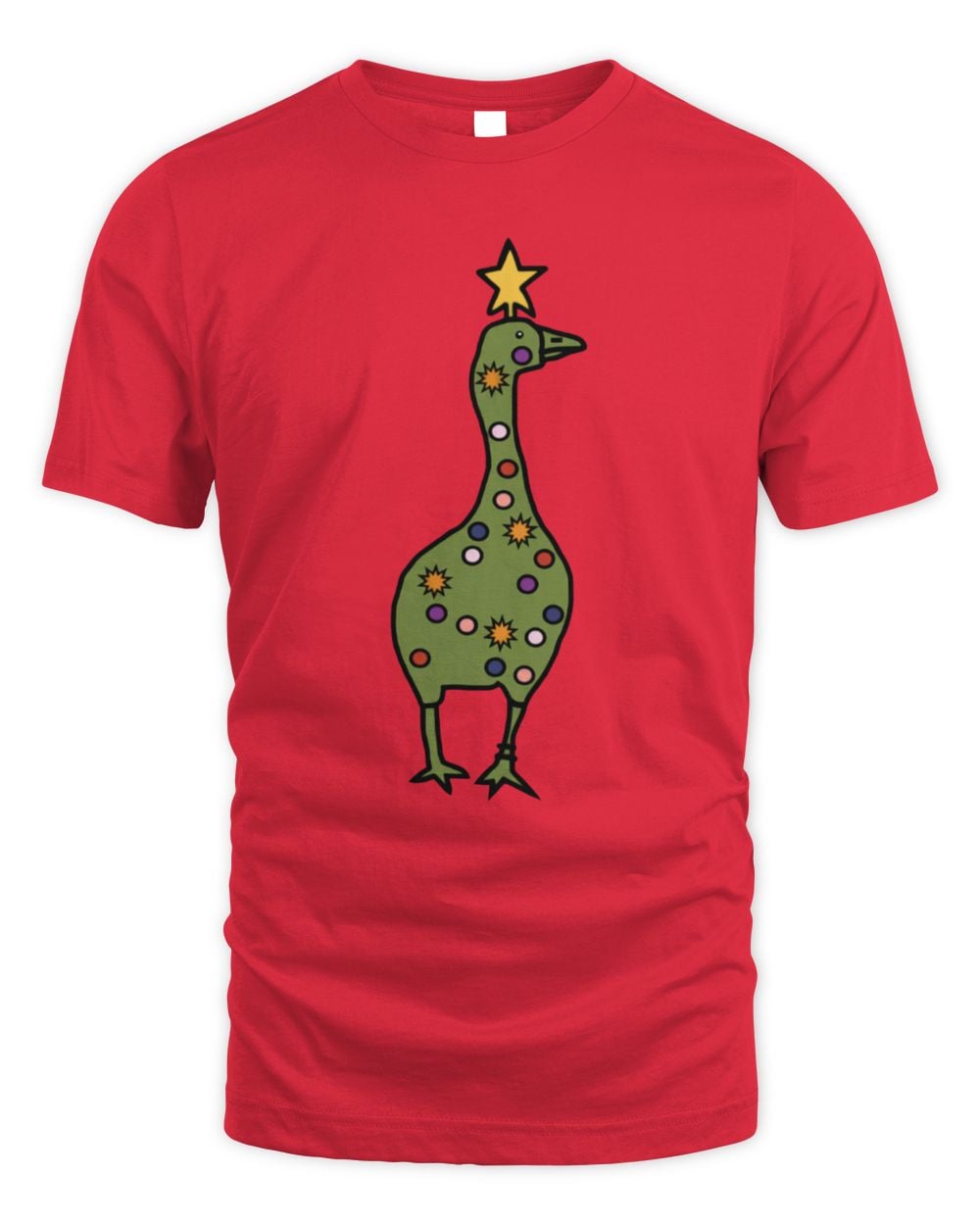 Silly Goose Christmas Tree Red T-Shirt