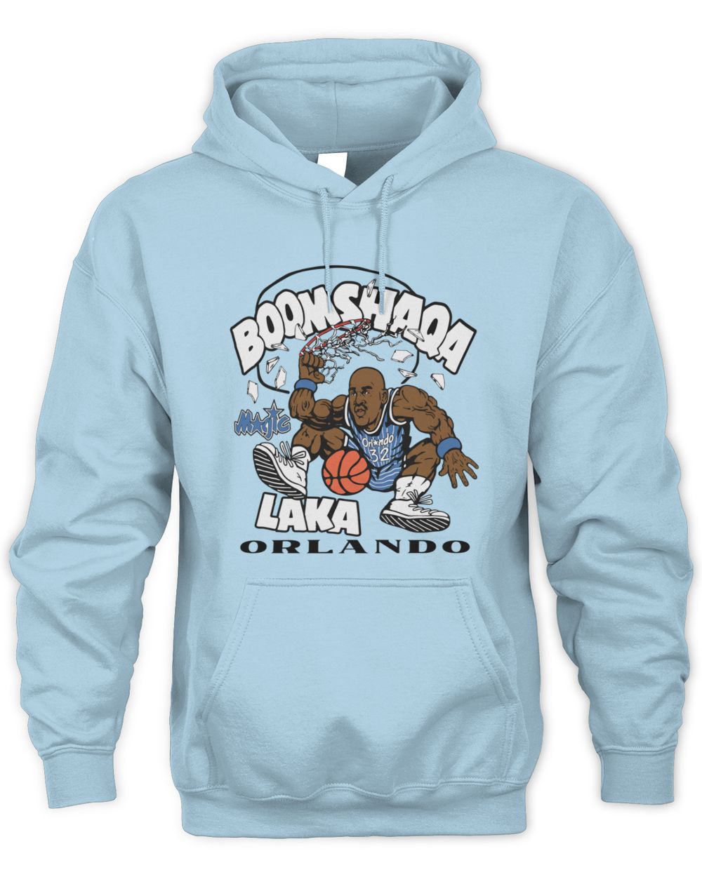 Homage Shaquille O'Neal Blue Orlando Magic Boomshaqalaka Tri-Blend Hoodie Sweatshirt