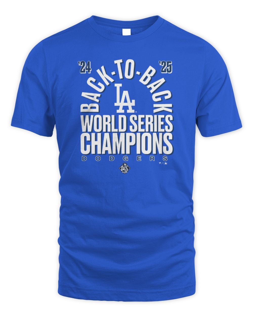 Men's Royal Los Angeles Dodgers Back-to-Back World Series Champions T-Shirt
