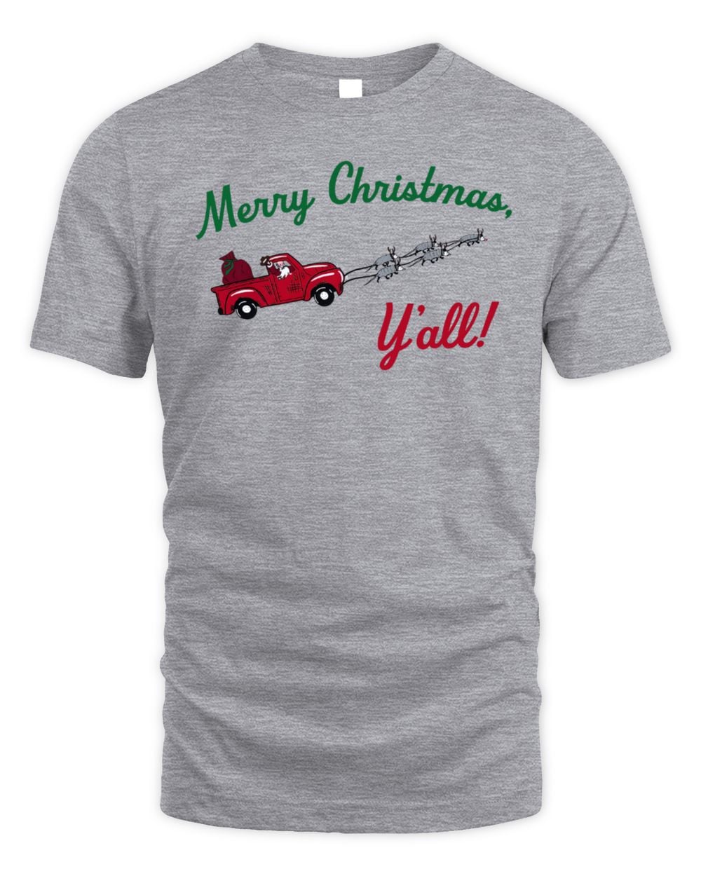 Matt Mitchell Merry Christmas Y'all T-Shirt Grey