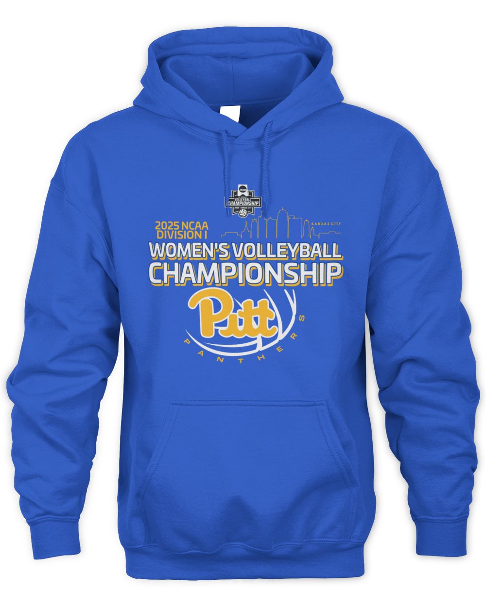 Pitt Panthers Blue Blue 84 2025 Women's Volleyball Championships Hoodie Sweatshirt