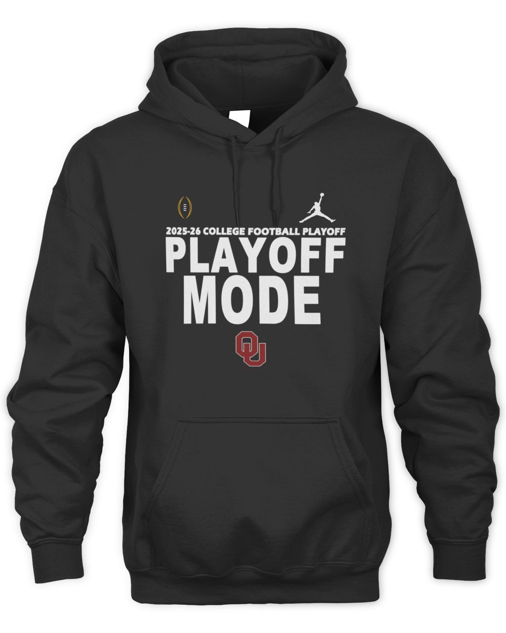 Oklahoma Sooners Black 2025 CFP Playoff Mode Hoodie Sweatshirt