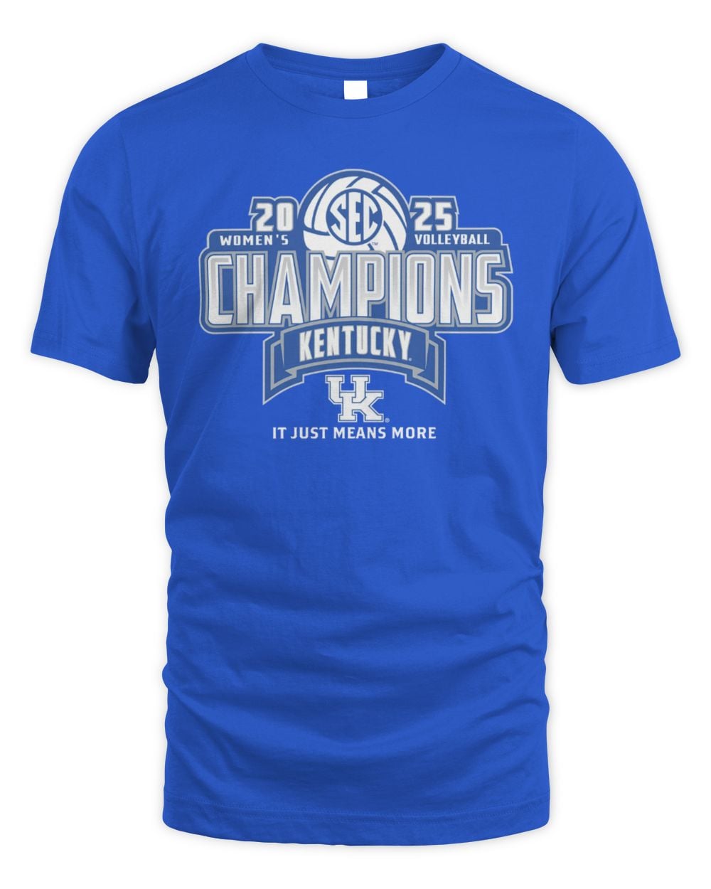 Blue 84 Royal Kentucky Wildcats 2025 SEC Volleyball Regular Season Champions Locker Room T-Shirt