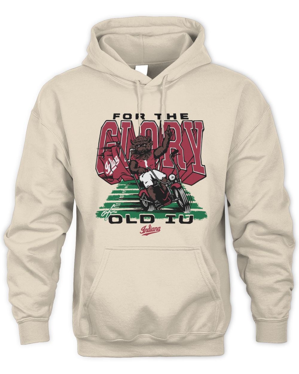 Indiana Football For The Glory Of Old IU Bison Hoodie Sweatshirt
