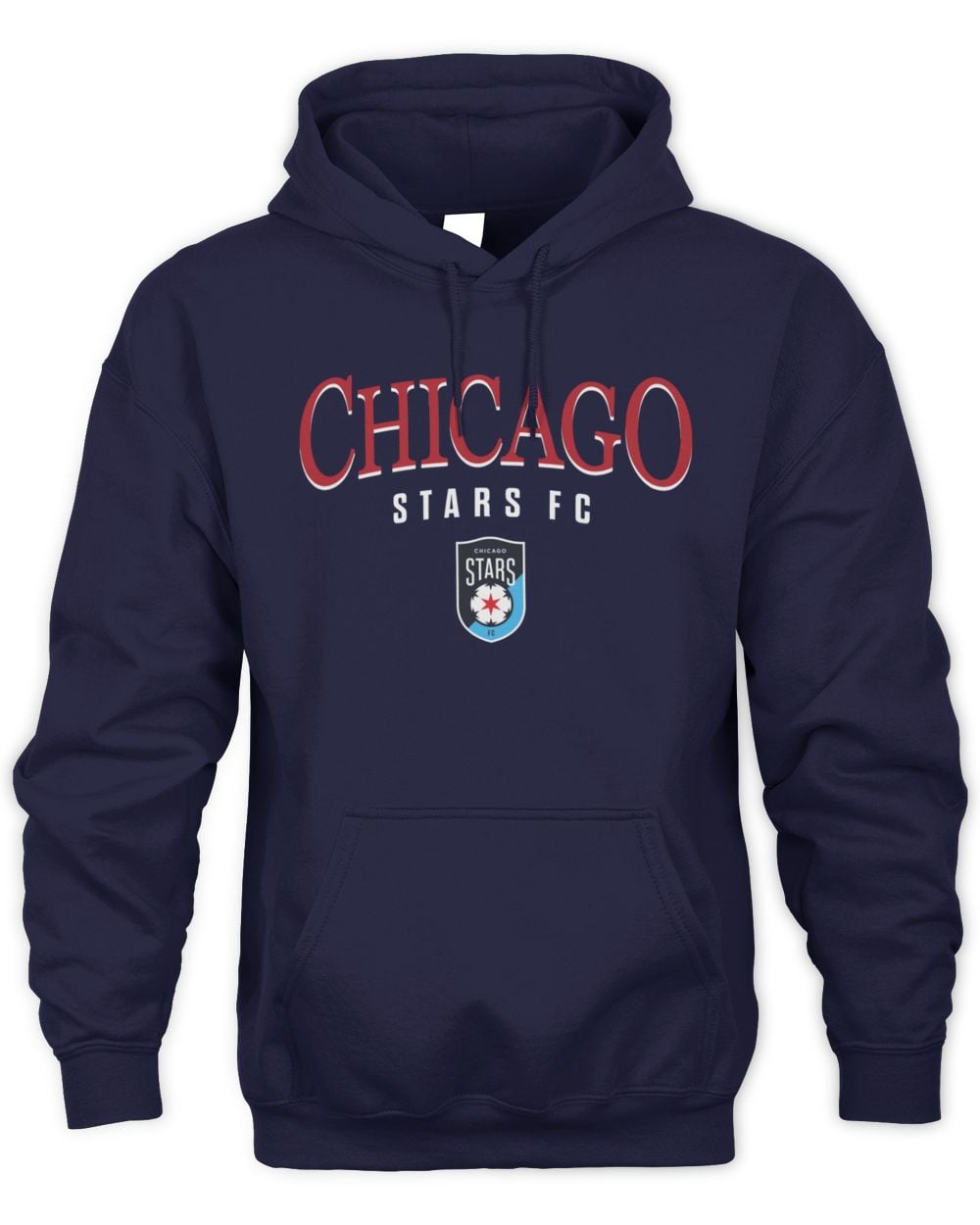 Men's 500 Level Navy Chicago Stars FC Team Arch Name Graphic Hoodie Sweatshirt