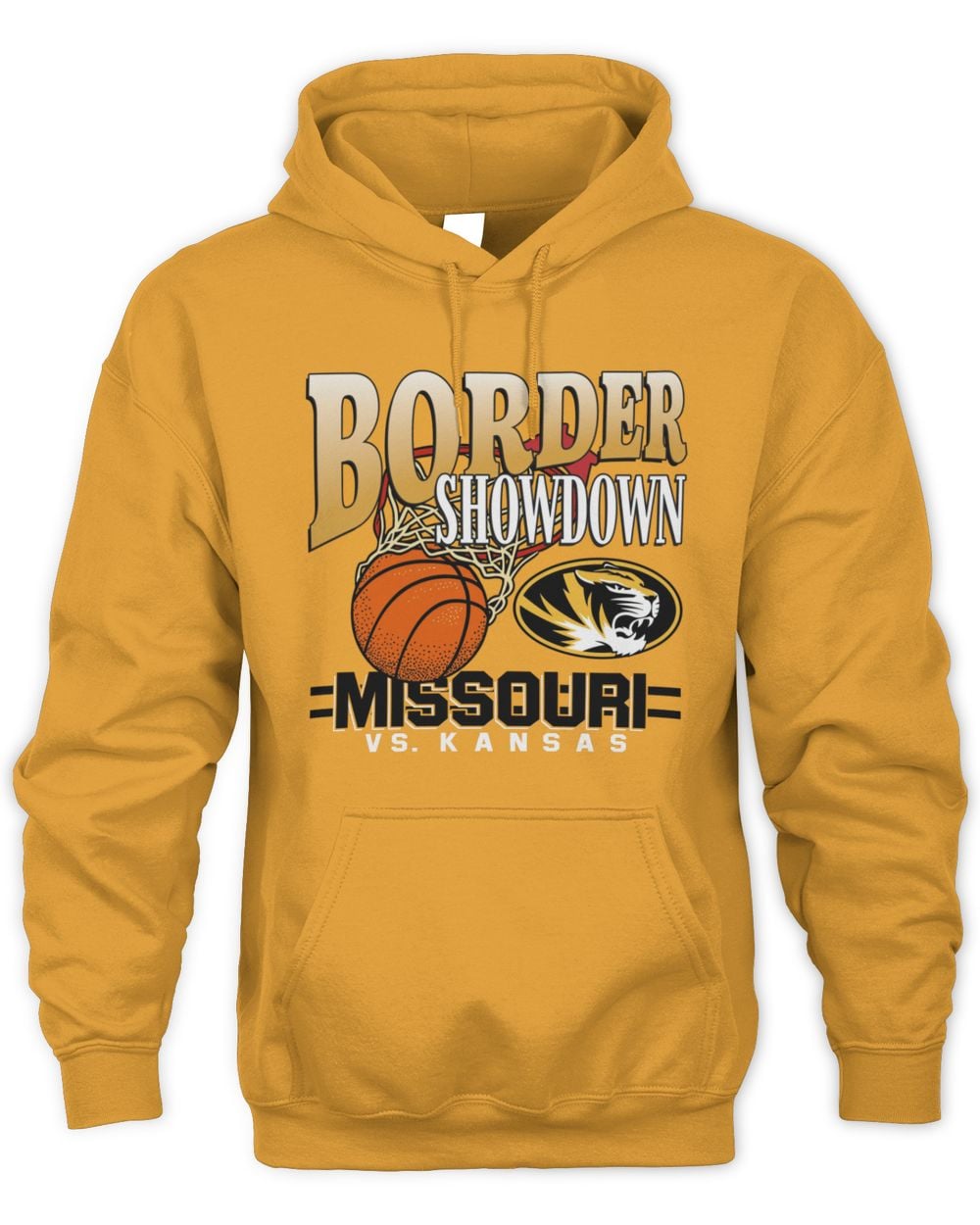 Charlie Hustle Shop Missouri Tigers Basketball Border Showdown Gold Hoodie Sweatshirt