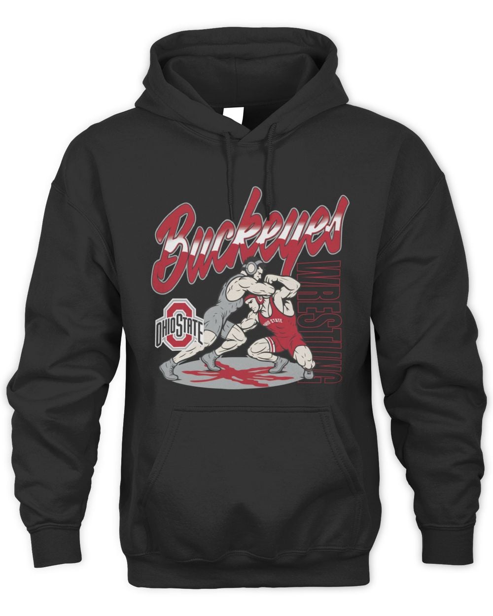 Ohio State Buckeyes Wrestling Mat Action Hoodie