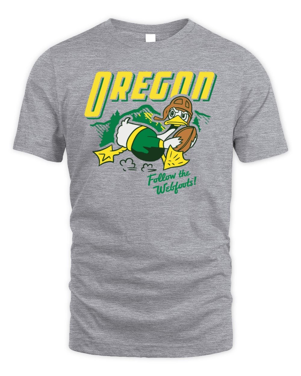 Oregon Ducks Football Duck Short Sleeve T Shirt