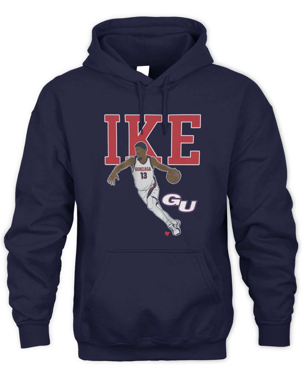 Graham Ike Name Pose Gonzaga Bulldogs Basketball Hoodie