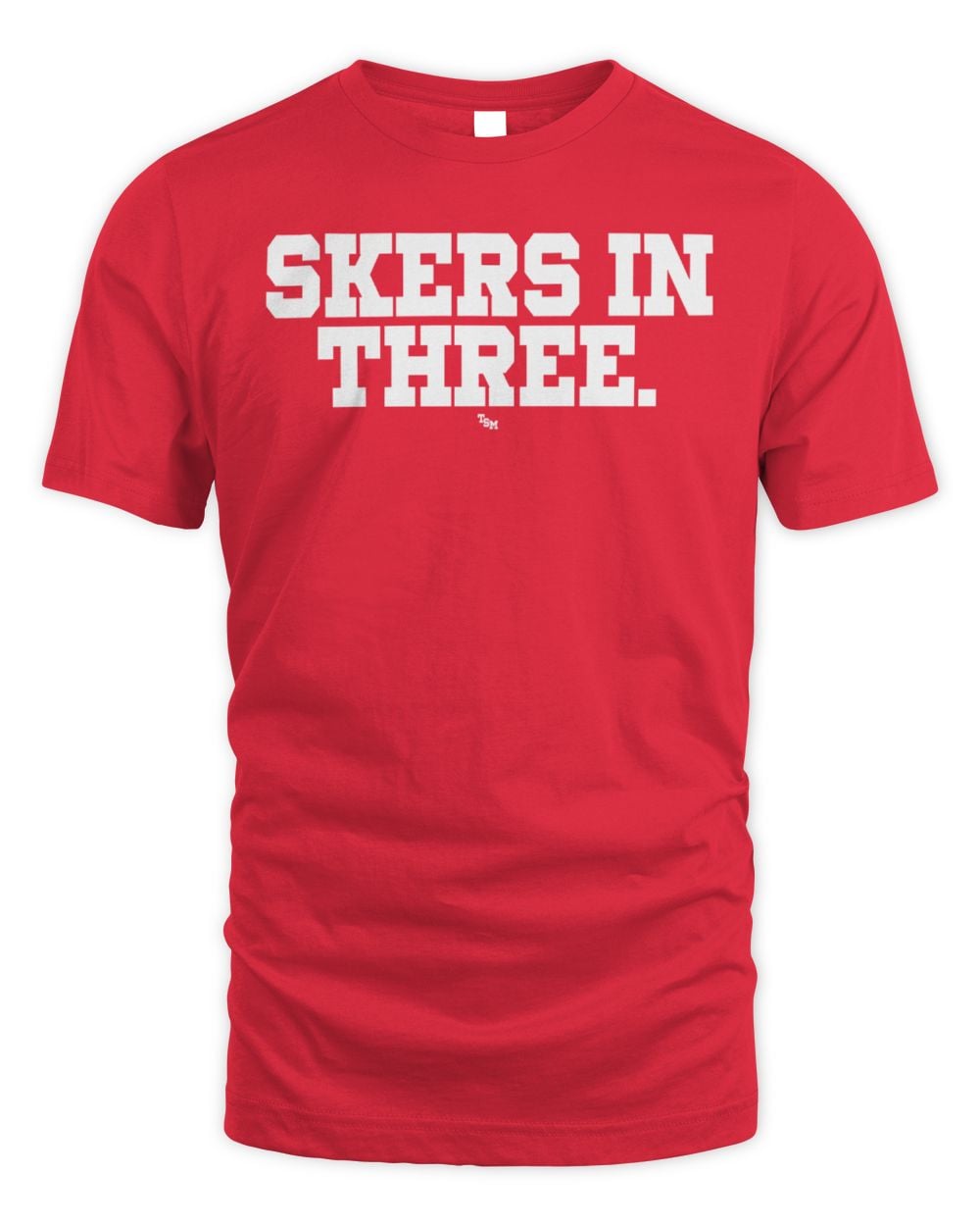 Two Seam Merch Skers In Three T-Shirt Red