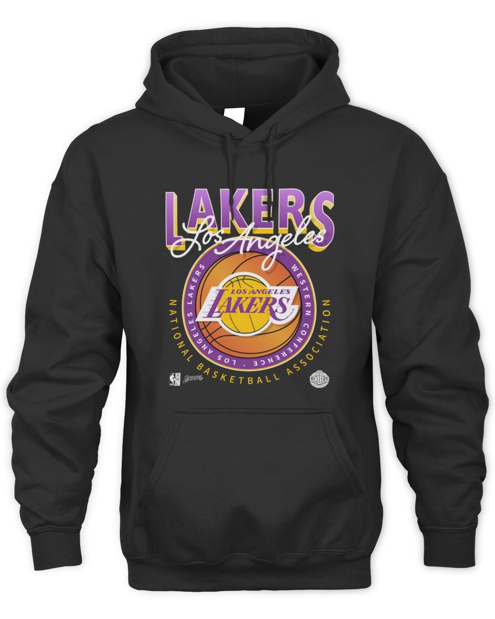 Los Angeles Lakers Mens Conference Throwback Hoodie Sweatshirt