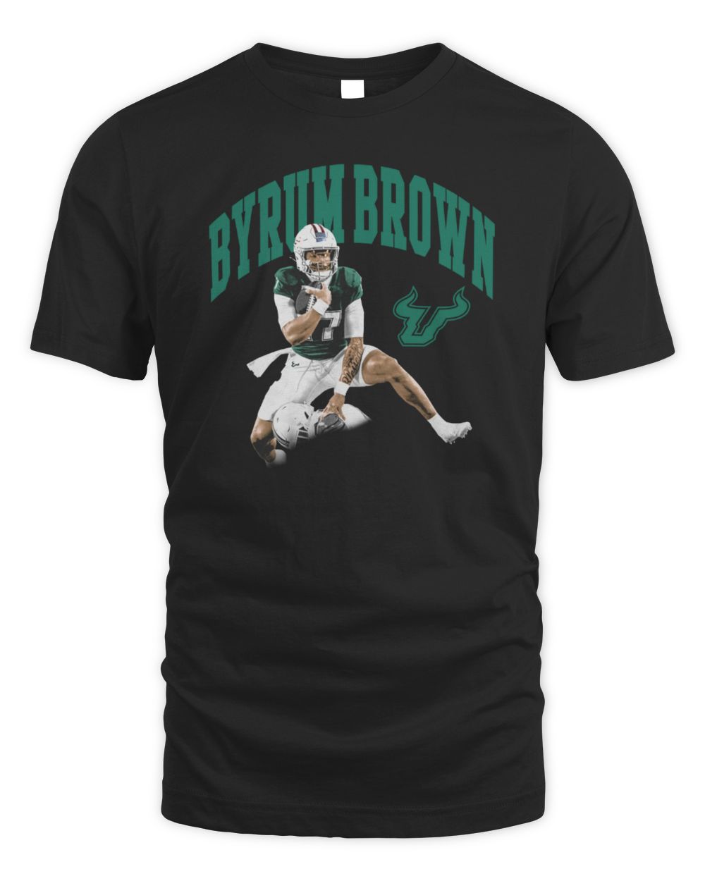 Byrum Brown South Florida Black Hurdle Drop Tee