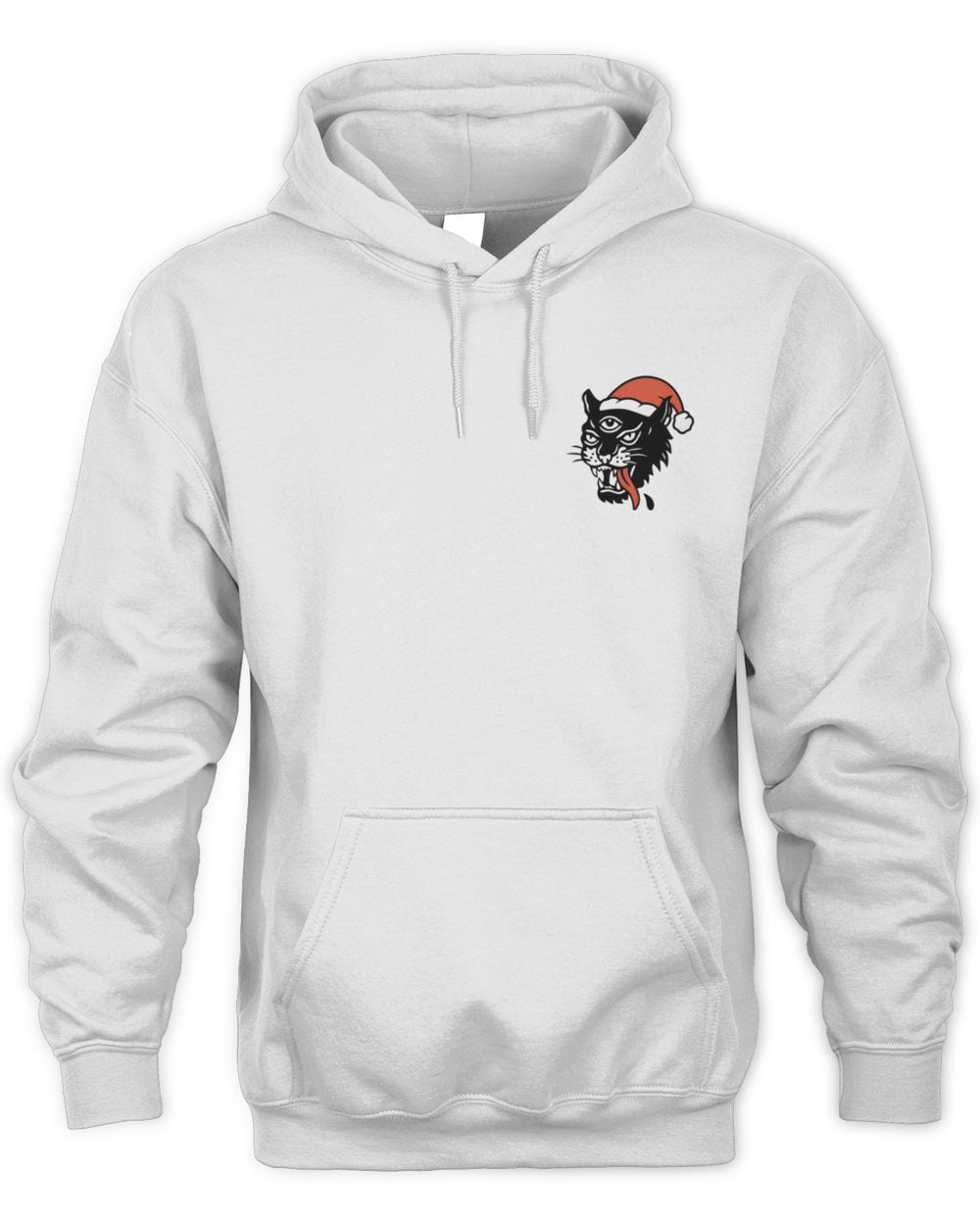 Bayside Panther Holiday White Hoodie Sweatshirt