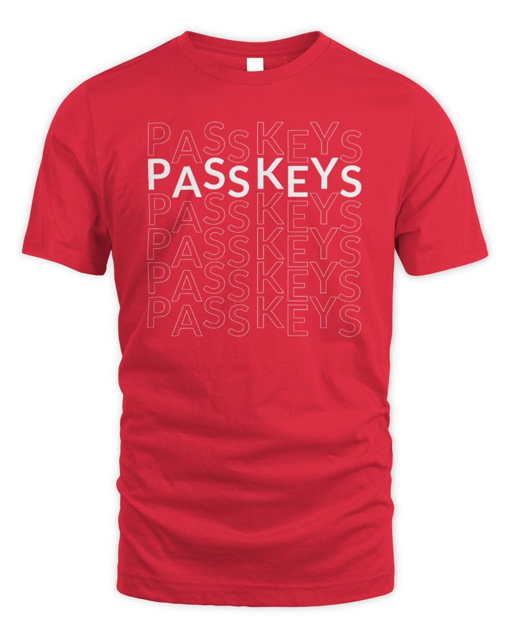 Passkeys On Repeat T-Shirt Red
