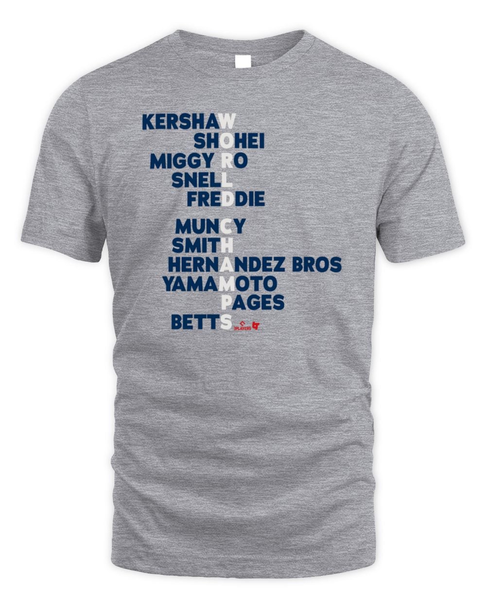 Los Angeles Baseball World Champs Acrostic Tee