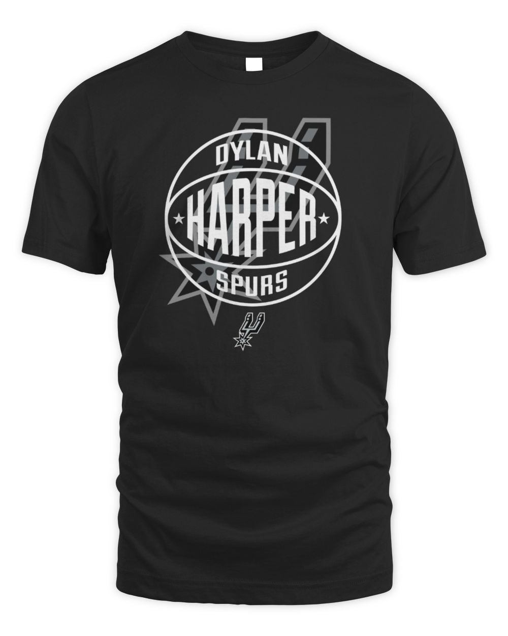 Black San Antonio Spurs Dylan Harper T-Shirt